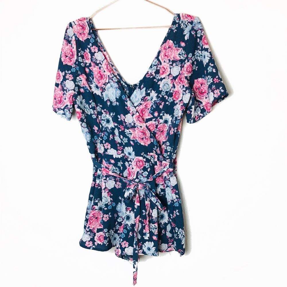NWOT Diane Von Furstenberg Lilac Floral Romper Medium